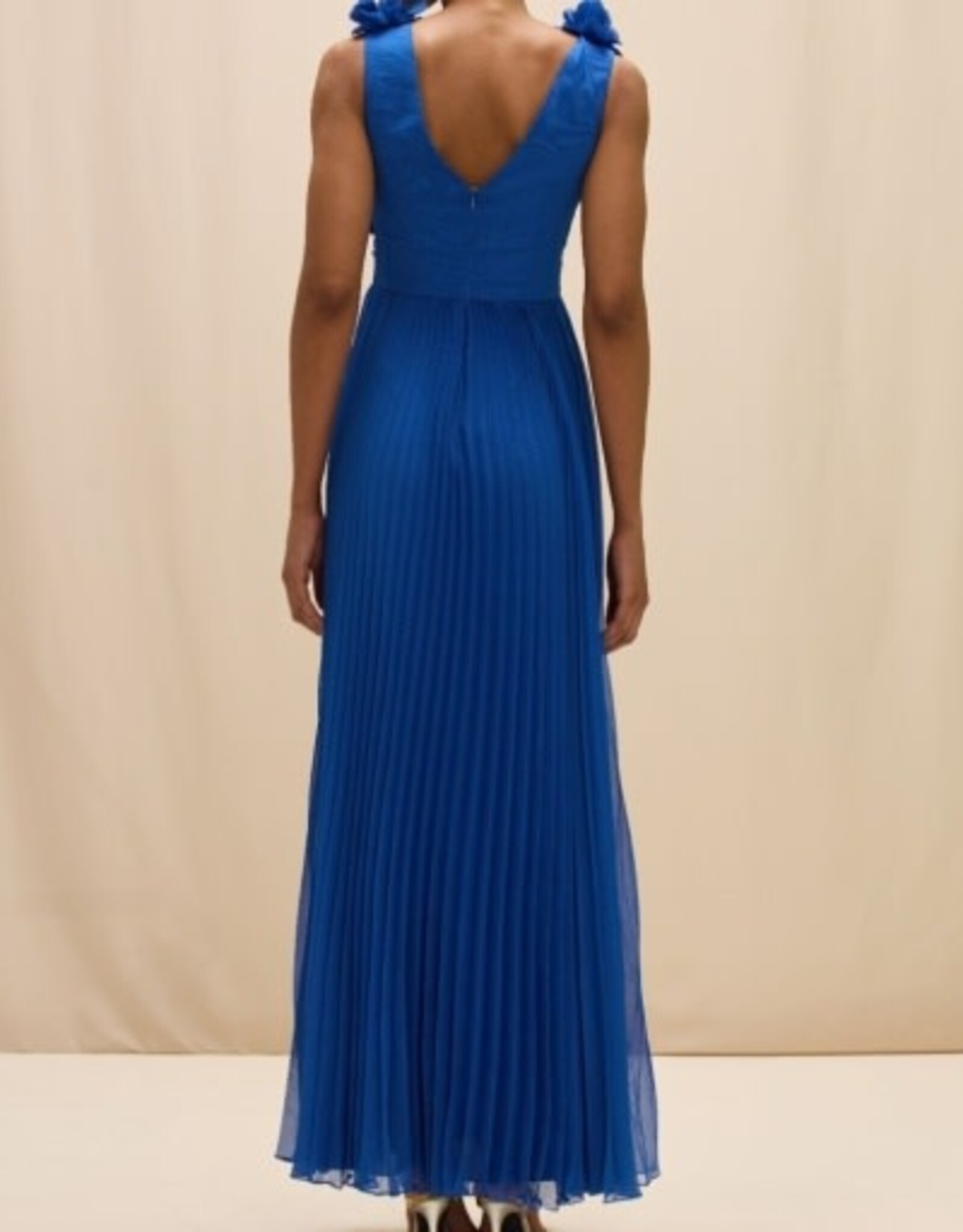 PatBo CHIFFON CARMEN FLOWERS MAXI DRESS