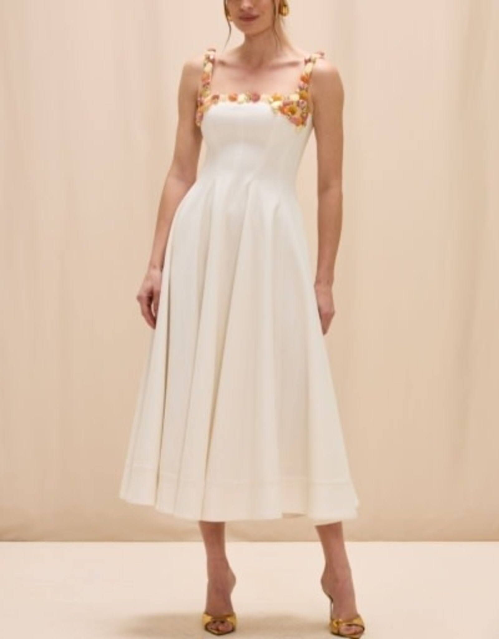 PatBo GABRIELA LINEN MIDI DRESS