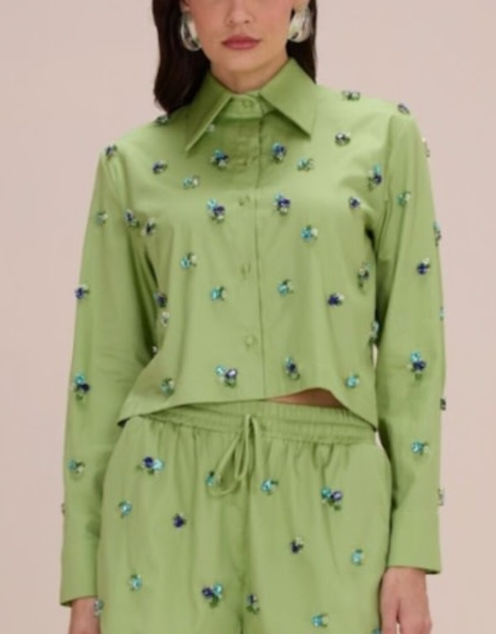 PatBo BLOSSOM POPLIN EMBROIDERY SHIRT