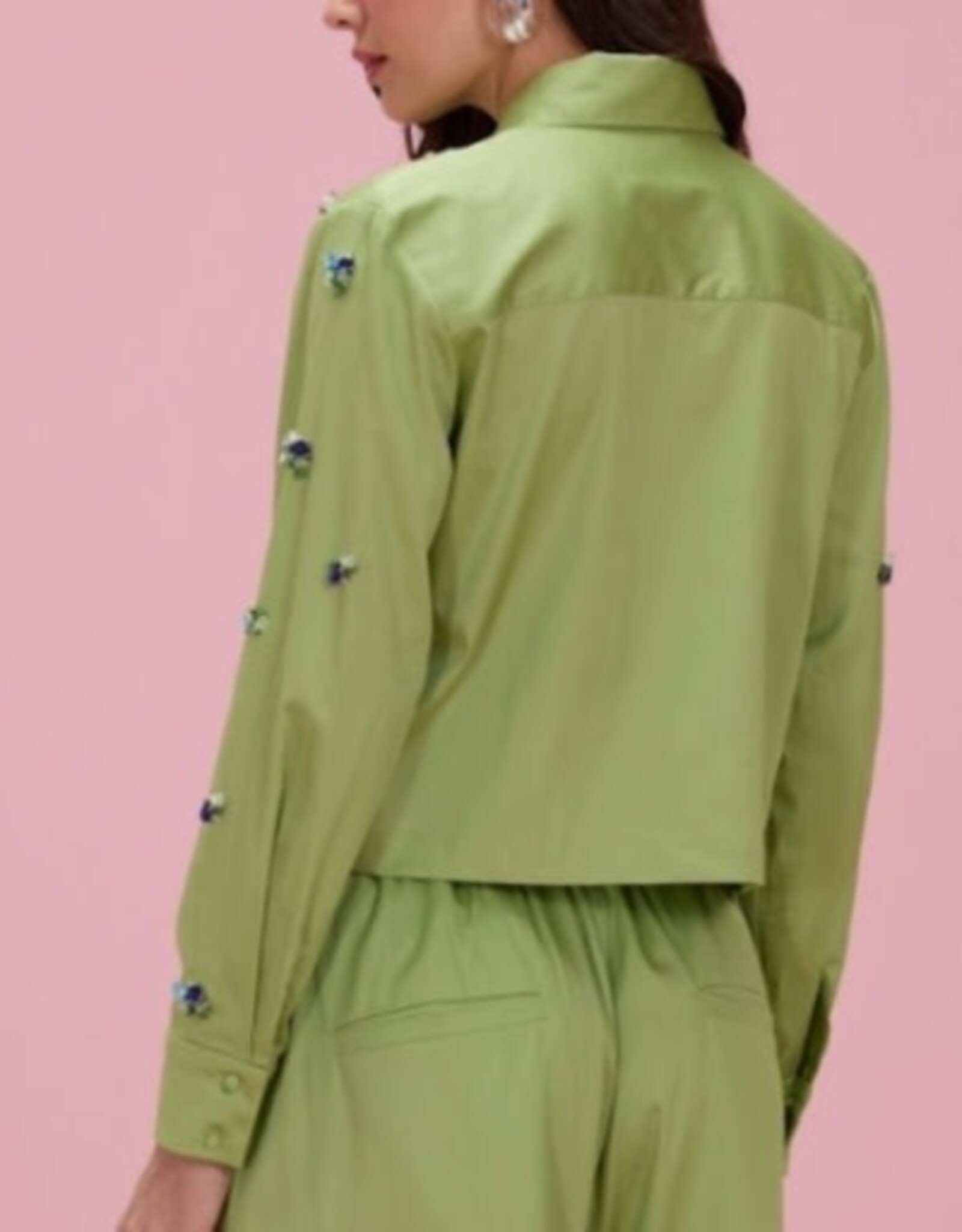 PatBo BLOSSOM POPLIN EMBROIDERY SHIRT