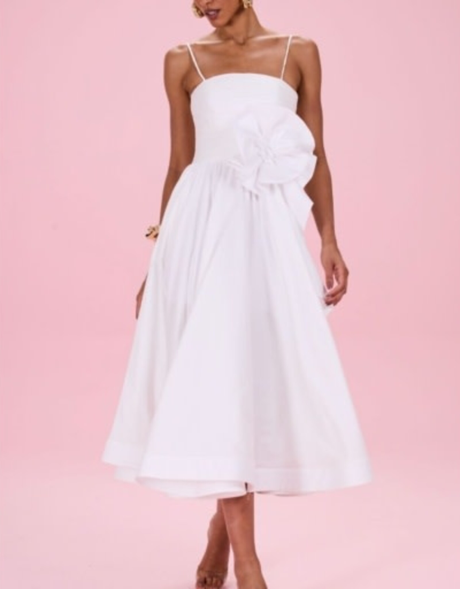 PatBo BLOSSOM POPLIN MIDI DRESS