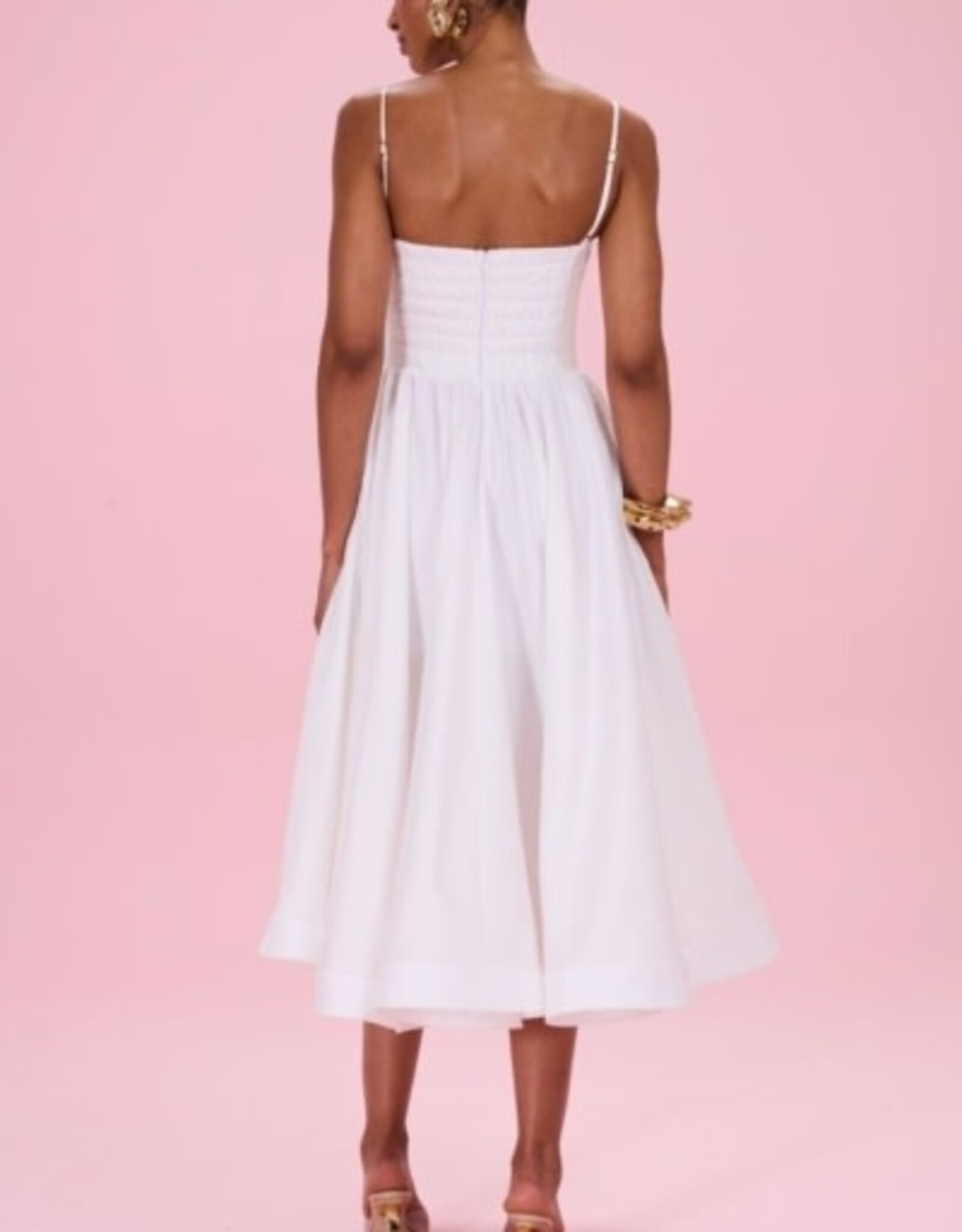 PatBo BLOSSOM POPLIN MIDI DRESS