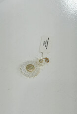 Sennod Jewelry Design VVSM09- MOP Double Flower w/Crystals-Gold
