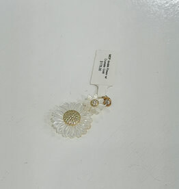 Sennod Jewelry Design VVSM09- MOP Double Flower w/Crystals-Gold