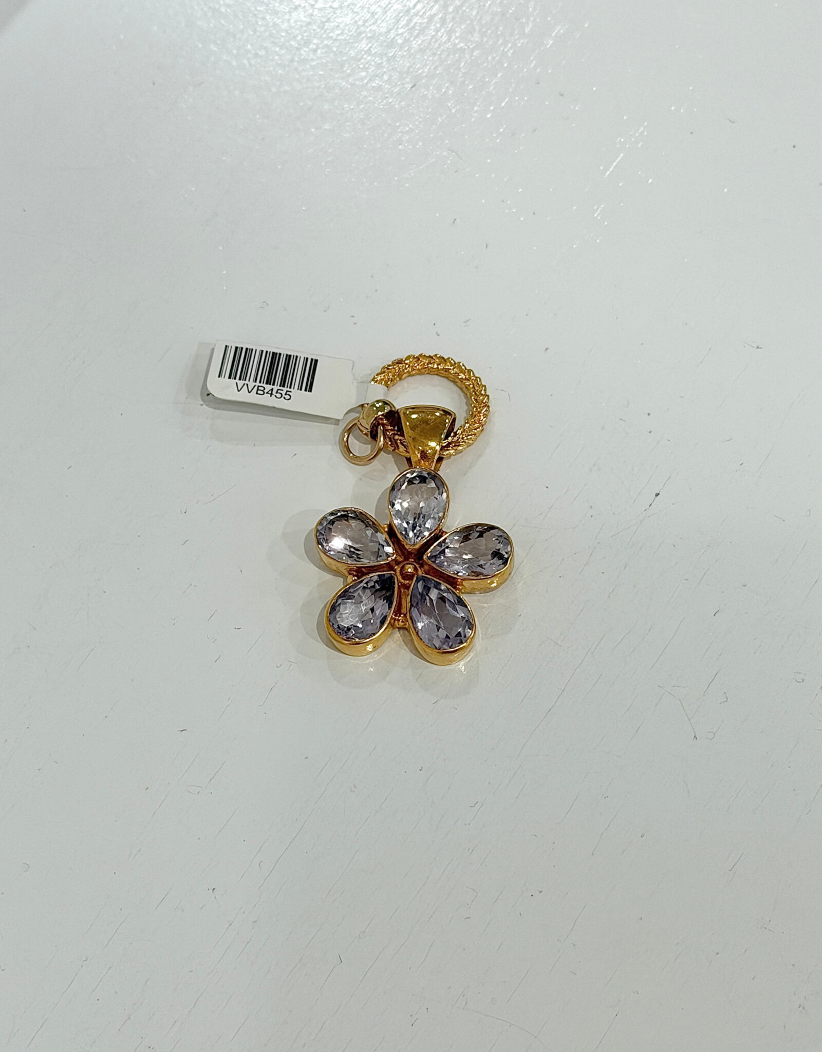 Sennod Jewelry Design VVB455-Amethyst Flower Vignette- Gold
