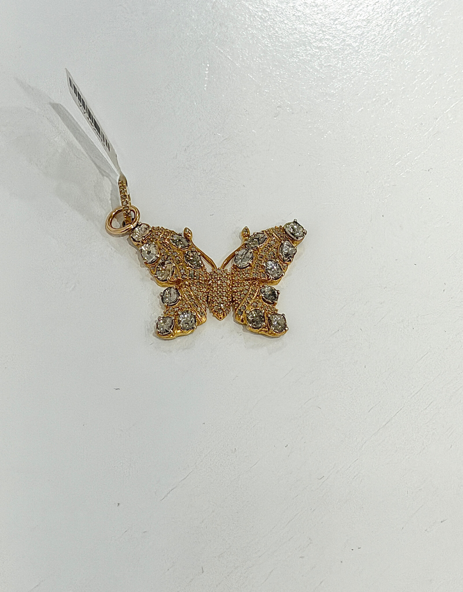 Sennod Jewelry Design VVJ42PD-Butterfly-Diamond & Oval Stone