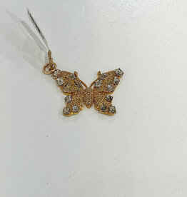 Sennod Jewelry Design VVJ42PD-Butterfly-Diamond & Oval Stone