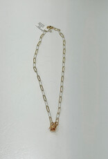 Sennod Jewelry Design N1399G-18 - Two Tone Paperclip Vignette Chain 18"- 14K Gold Filled & Sterling