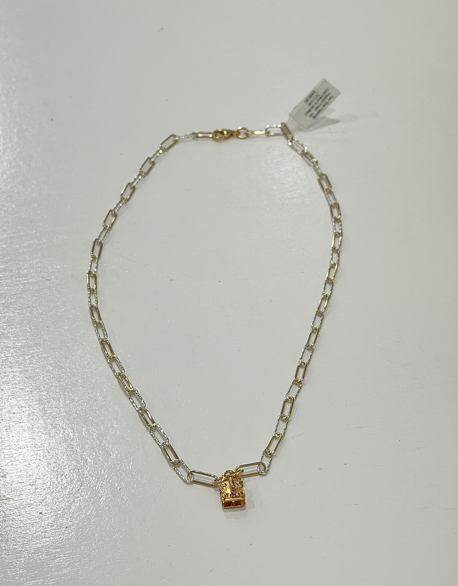 Sennod Jewelry Design N376GM-20 -Mini Paperclip Vignette Chain 20" - 14k Gold Filled with Holder
