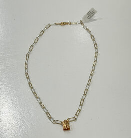 Sennod Jewelry Design N376GM-20 -Mini Paperclip Vignette Chain 20" - 14k Gold Filled with Holder