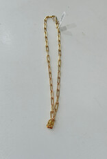 Sennod Jewelry Design N376G-20 Paperclip Chain with Signature Vignette 20" Gold Filled
