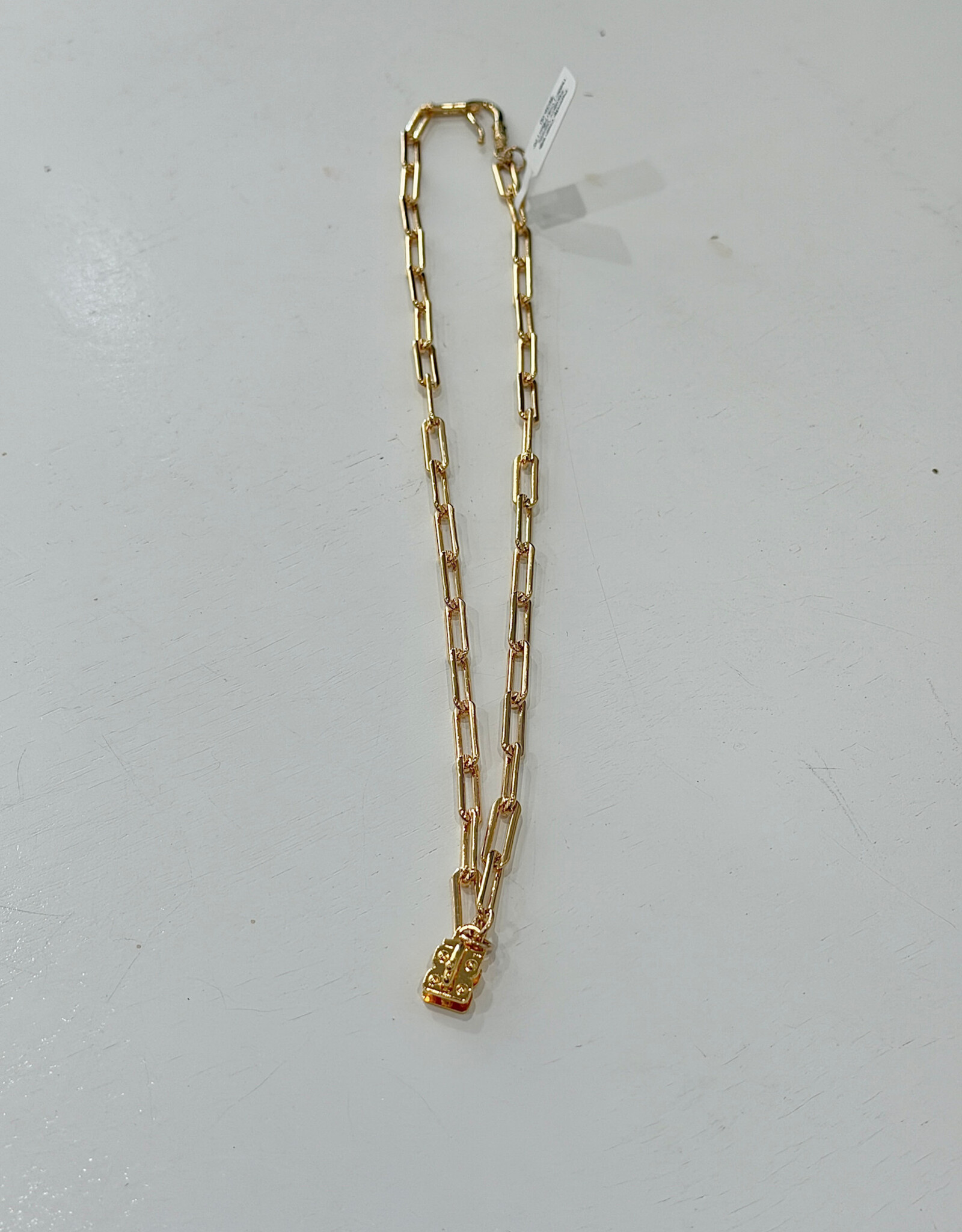 Sennod Jewelry Design N376G-20 Paperclip Chain with Signature Vignette 20" Gold Filled