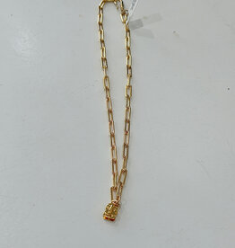 Sennod Jewelry Design N376G-20 Paperclip Chain with Signature Vignette 20" Gold Filled