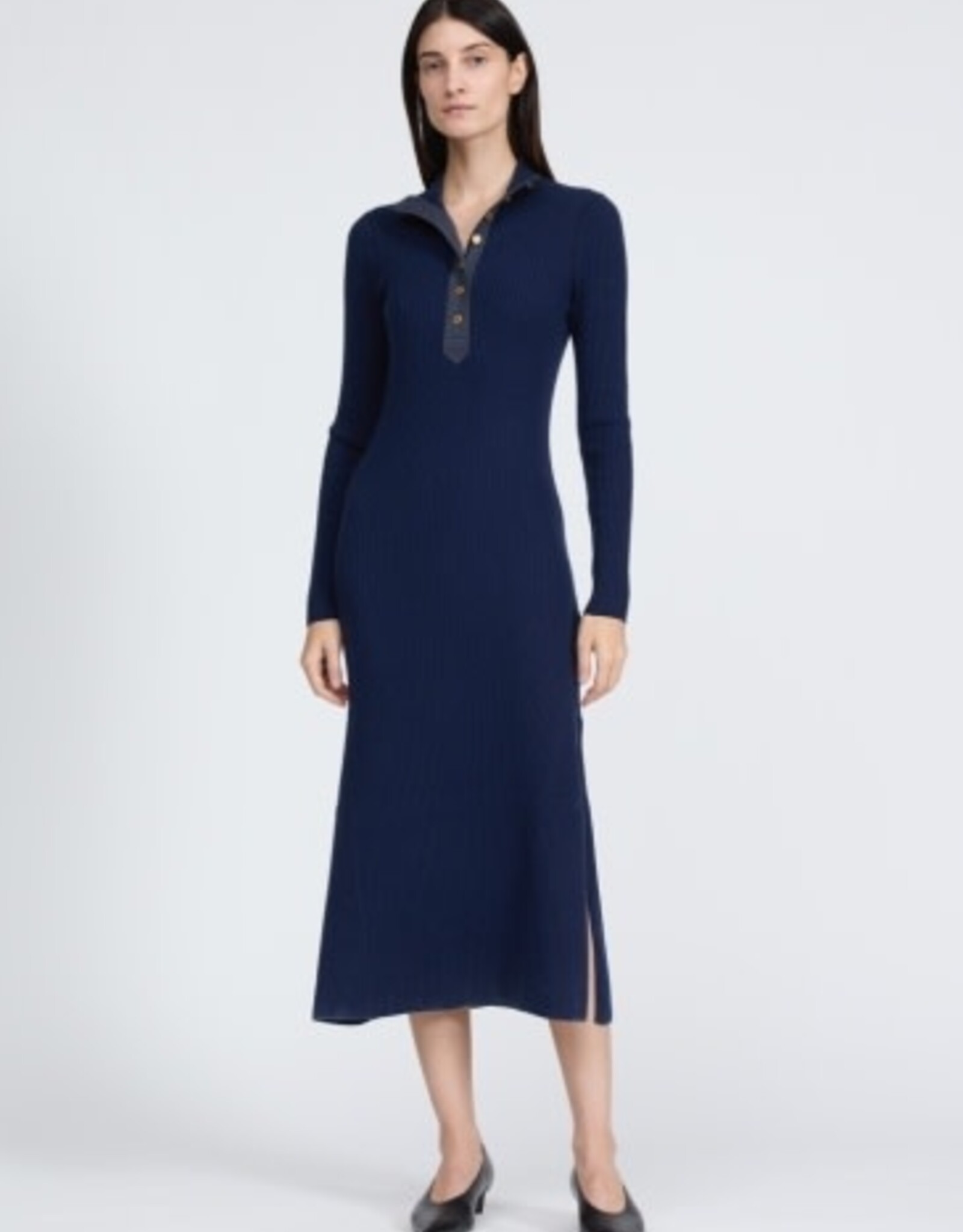 rag & bone lucy ls henley midi dress