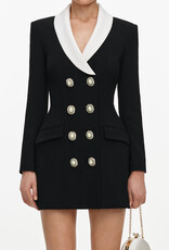 Self Portrait BLACK TAILORED BLAZER MINI DRESS