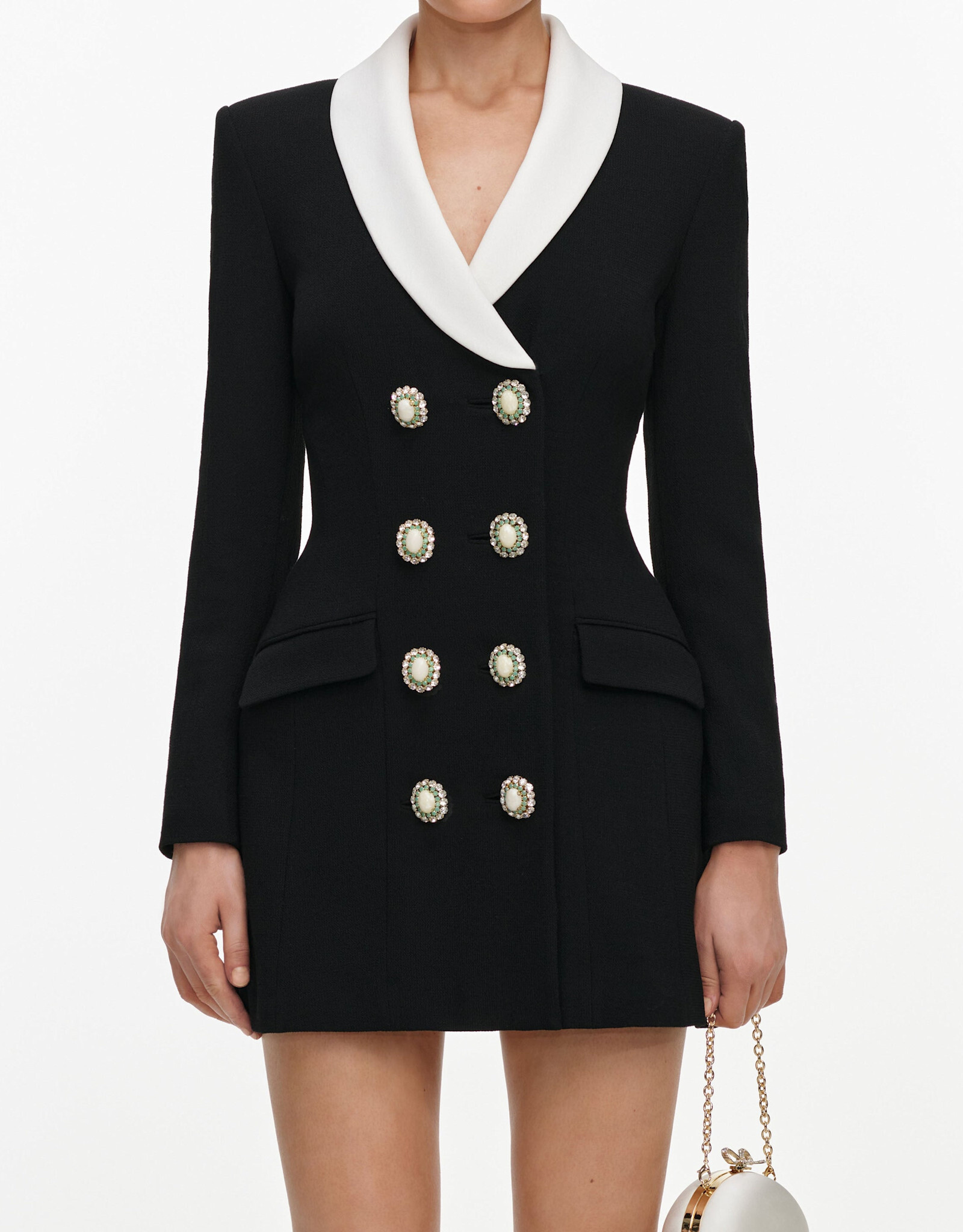 Self Portrait BLACK TAILORED BLAZER MINI DRESS
