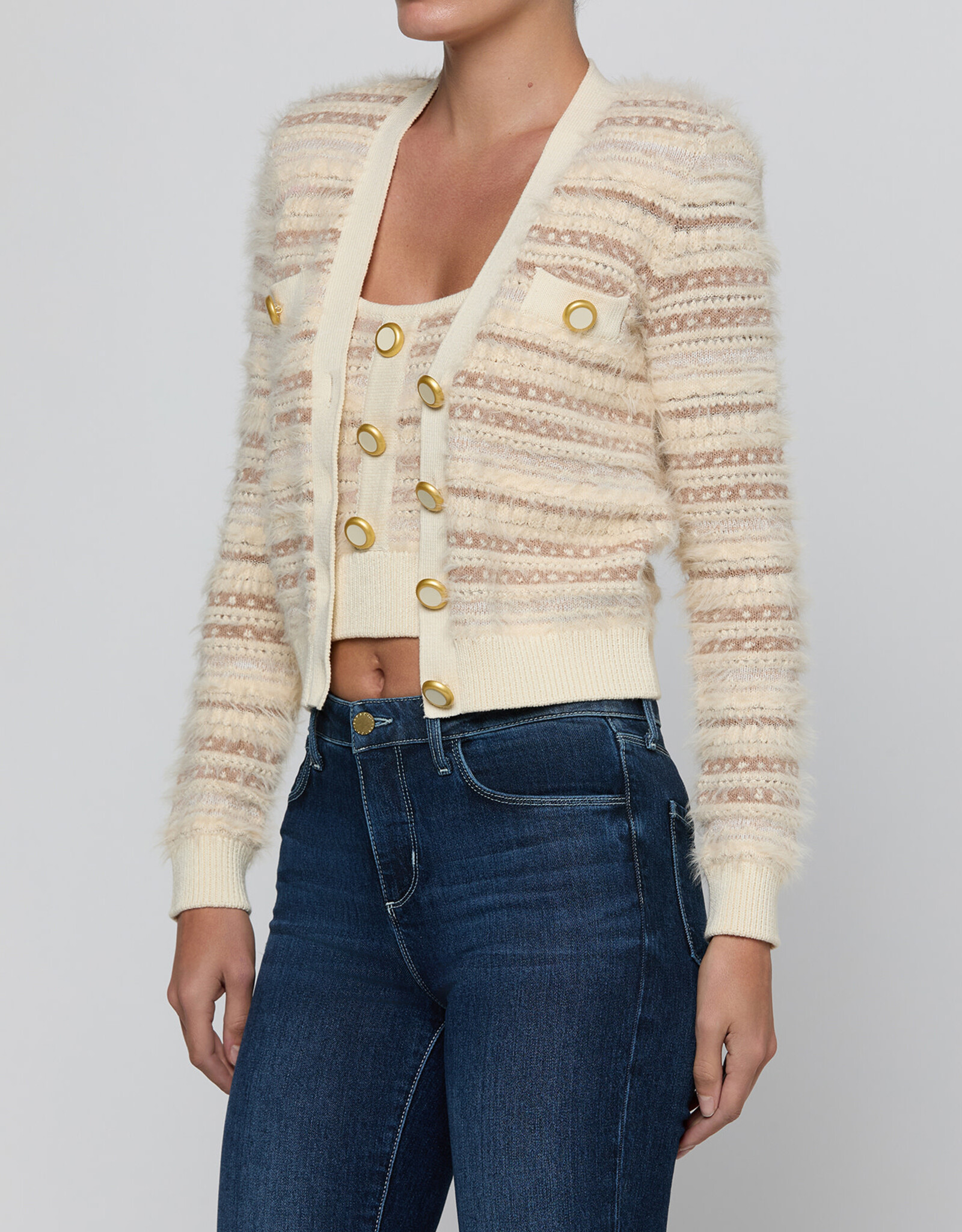 L'AGENCE ARIADNE MIXD STITCH CARDI