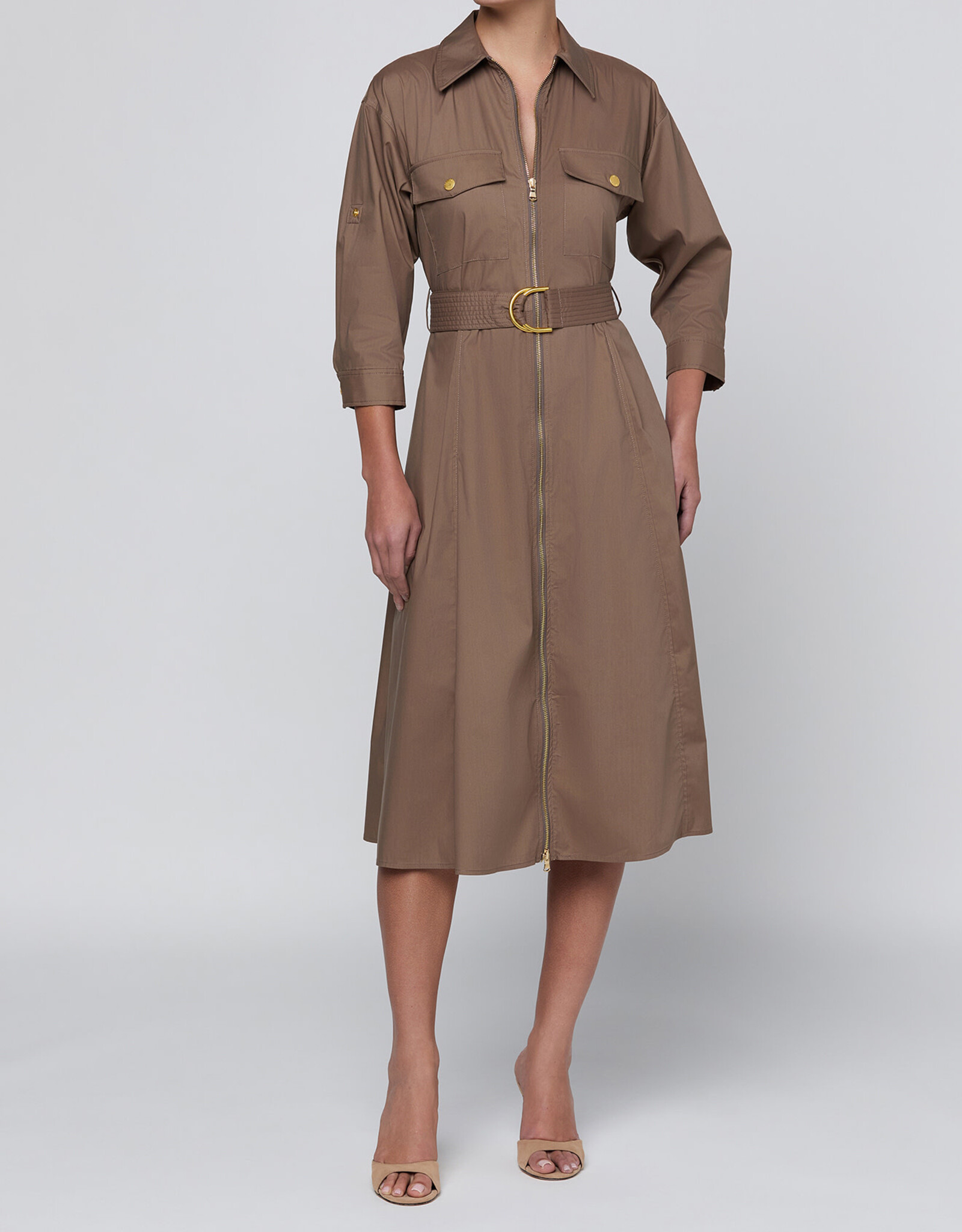 L'AGENCE CALLEN MIDI SHIRT DRESS