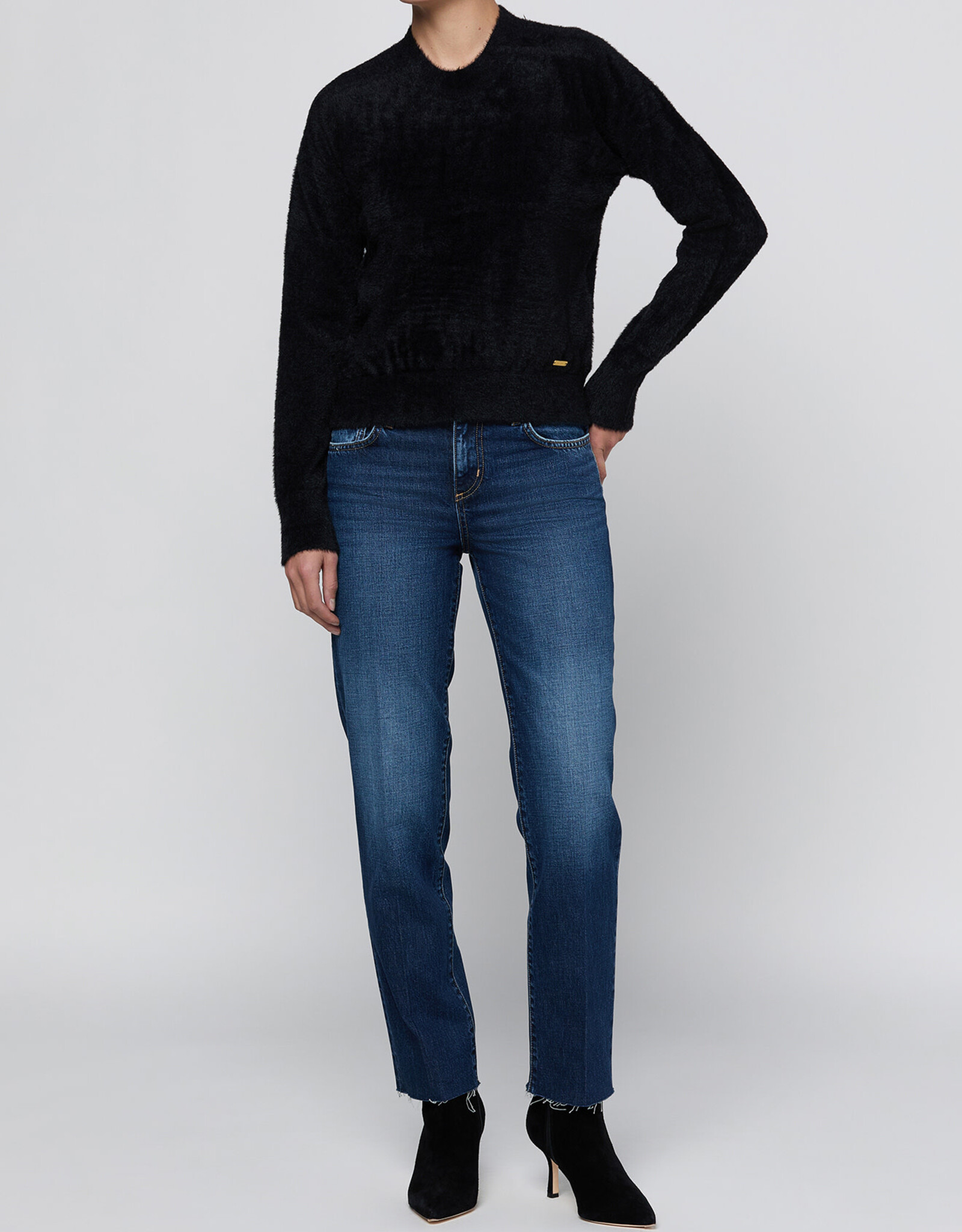 L'AGENCE NIMBUS LS FUZZY CREW PULLOVER