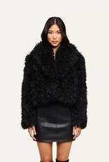 L'AGENCE AURA CROP FAUX FUR JACKET