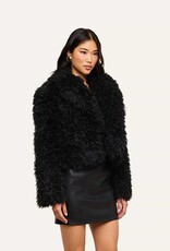 L'AGENCE AURA CROP FAUX FUR JACKET