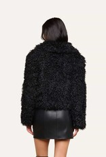 L'AGENCE AURA CROP FAUX FUR JACKET