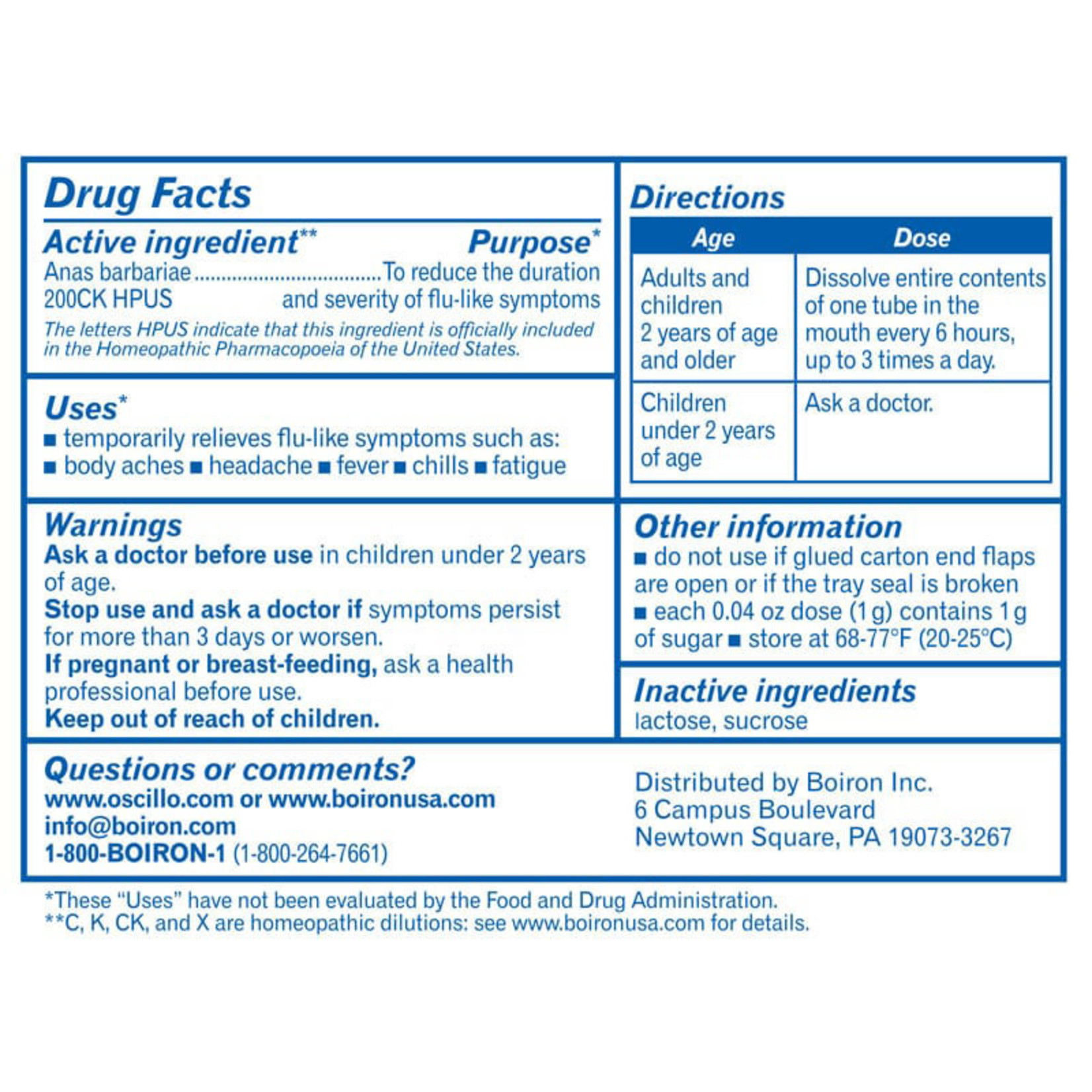 Oscillococcinum - 6 dose