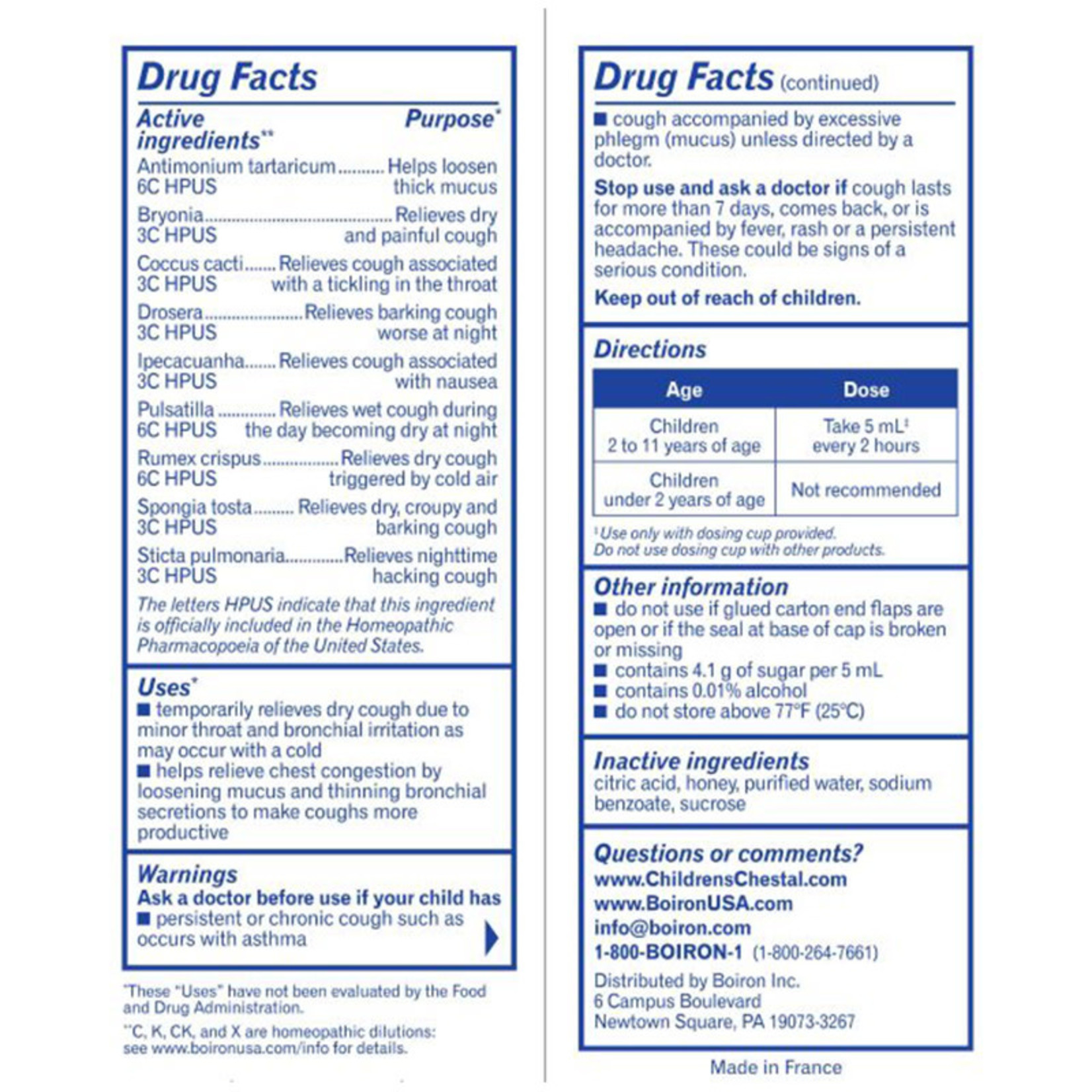 Children's Chestal - Honey Cough & Chest Congestion