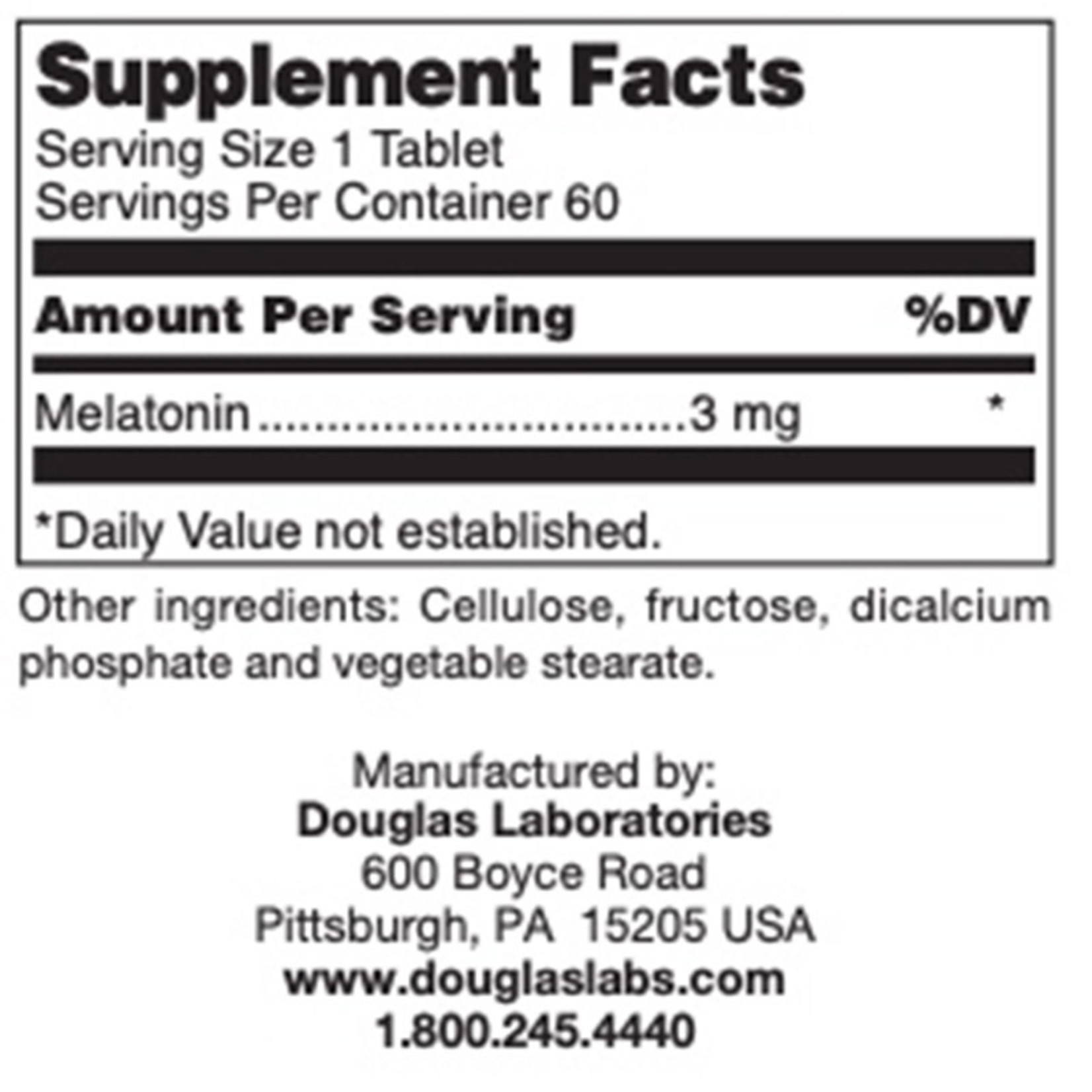 Douglas Labs Melatonin 3mg