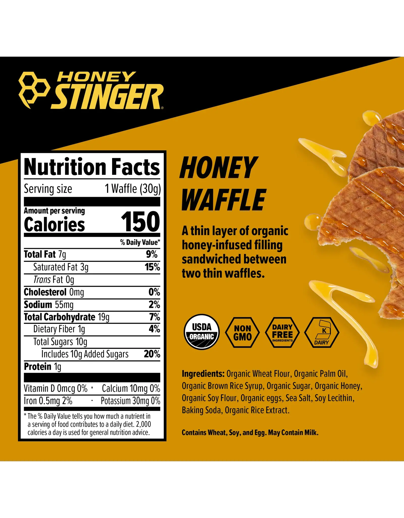 Honey Stinger Honey Stinger Organic Waffles, Honey