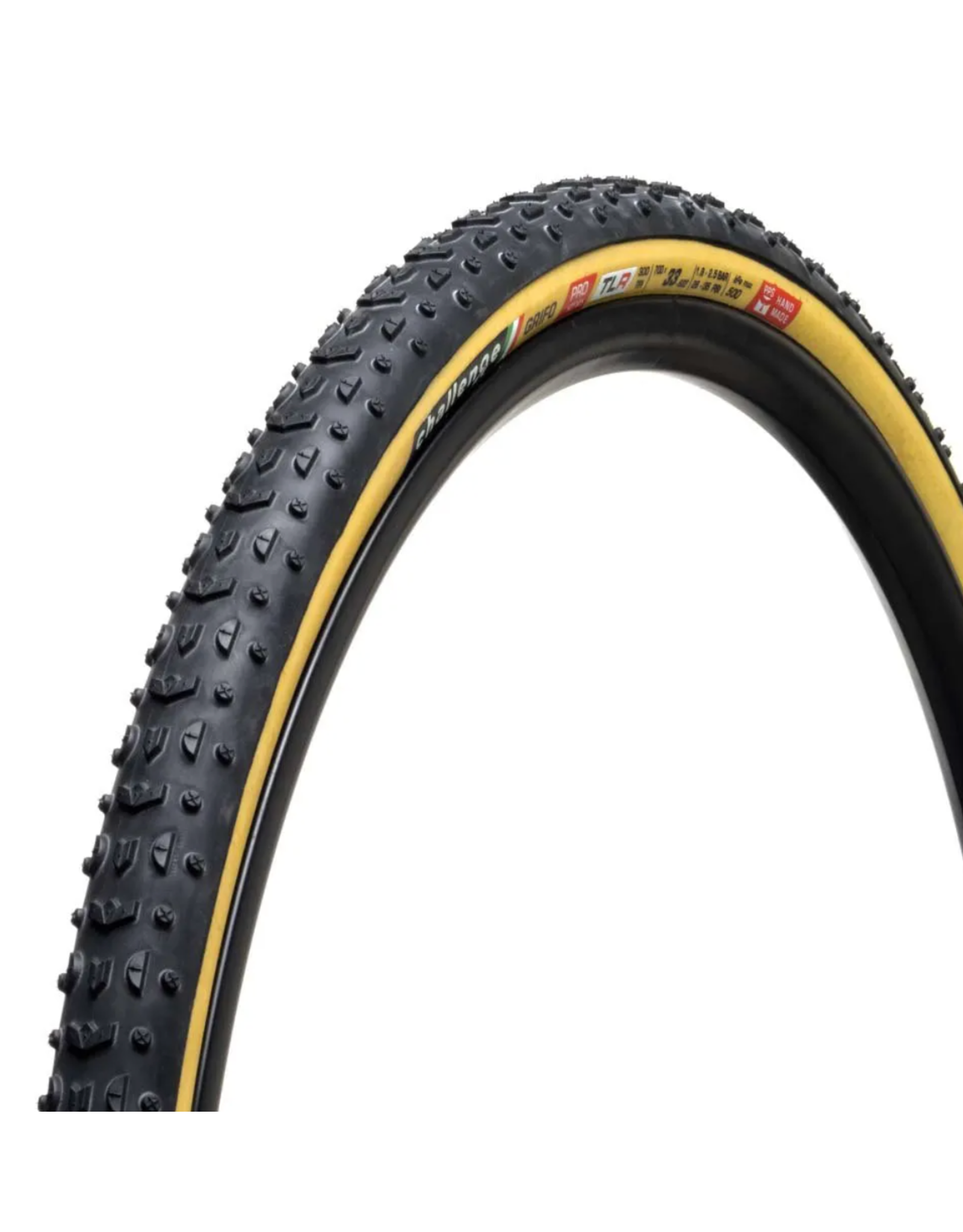 Challenge Challenge Grifo Pro TLR Tire, 700 x 33, 300TPI, Black/Tan