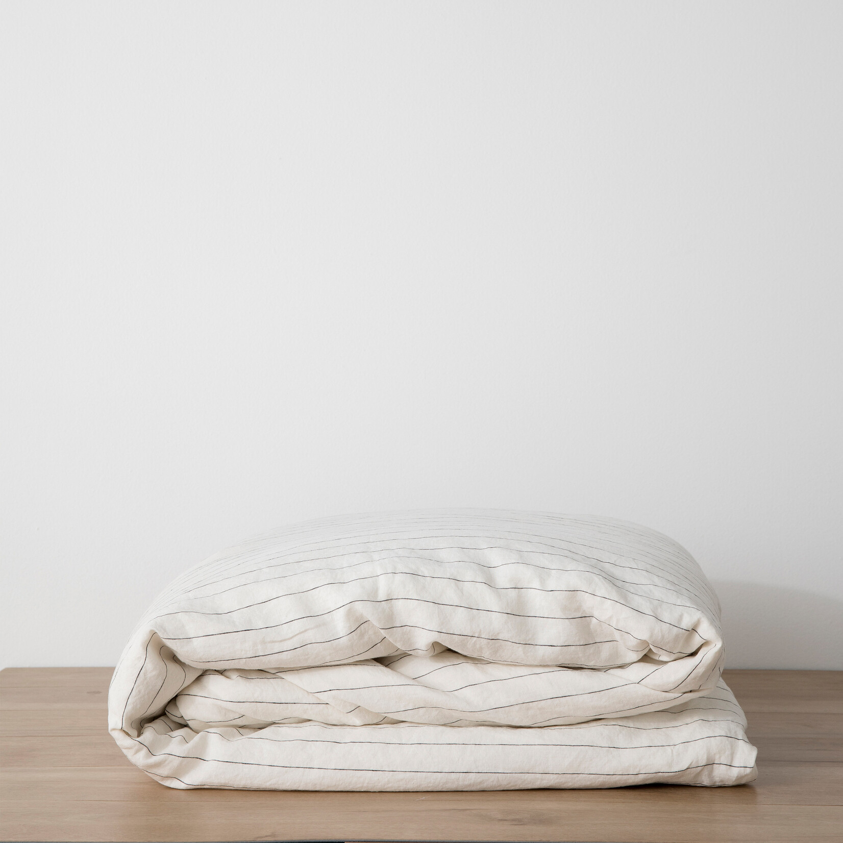 Linen Duvet Cover - pencil stripe