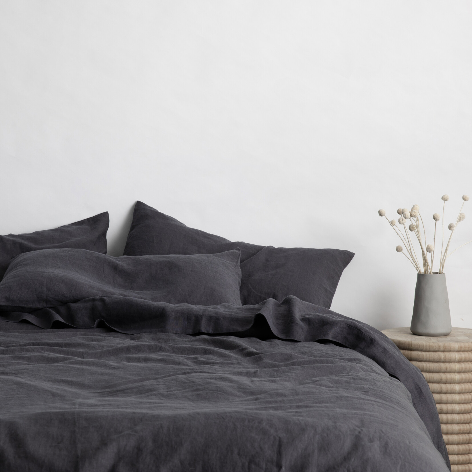 Linen Fitted Sheet - slate