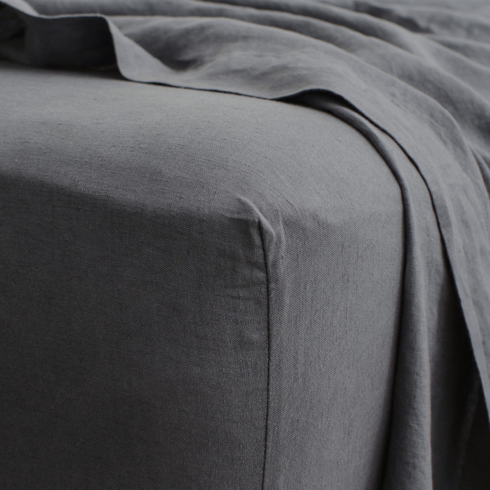 Linen Fitted Sheet - slate