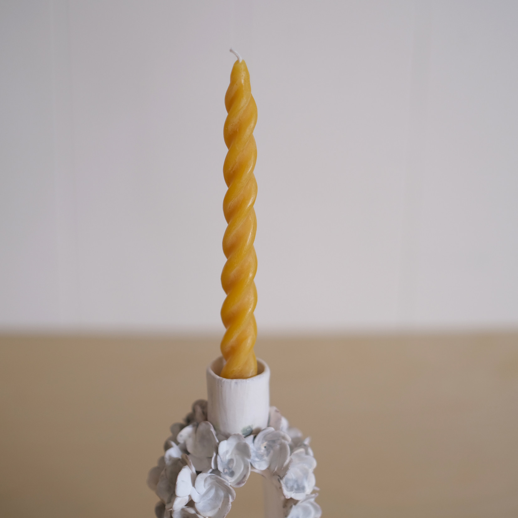 Beeswax Spiral Taper Candle