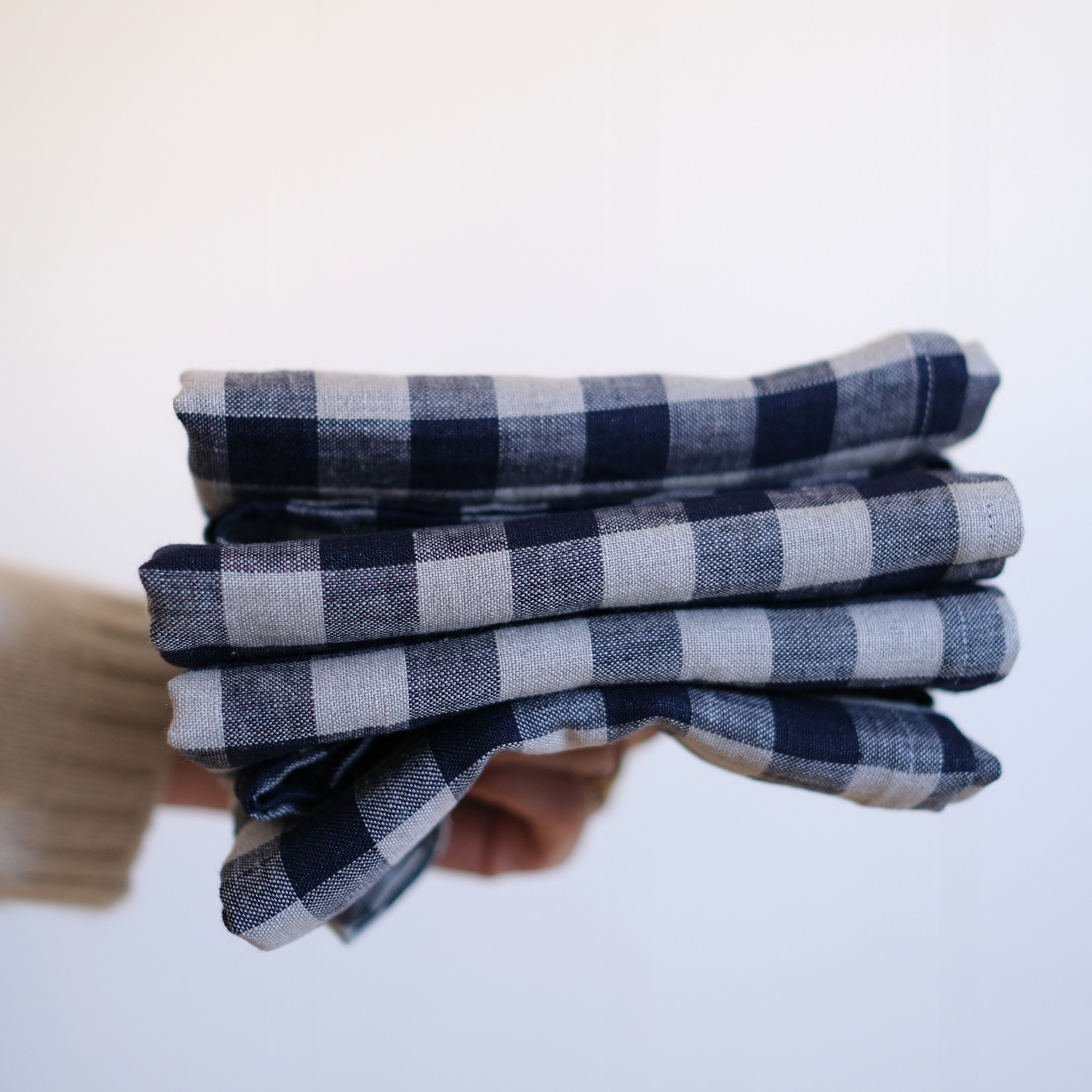 Linen Dishtowel- winter flurry series