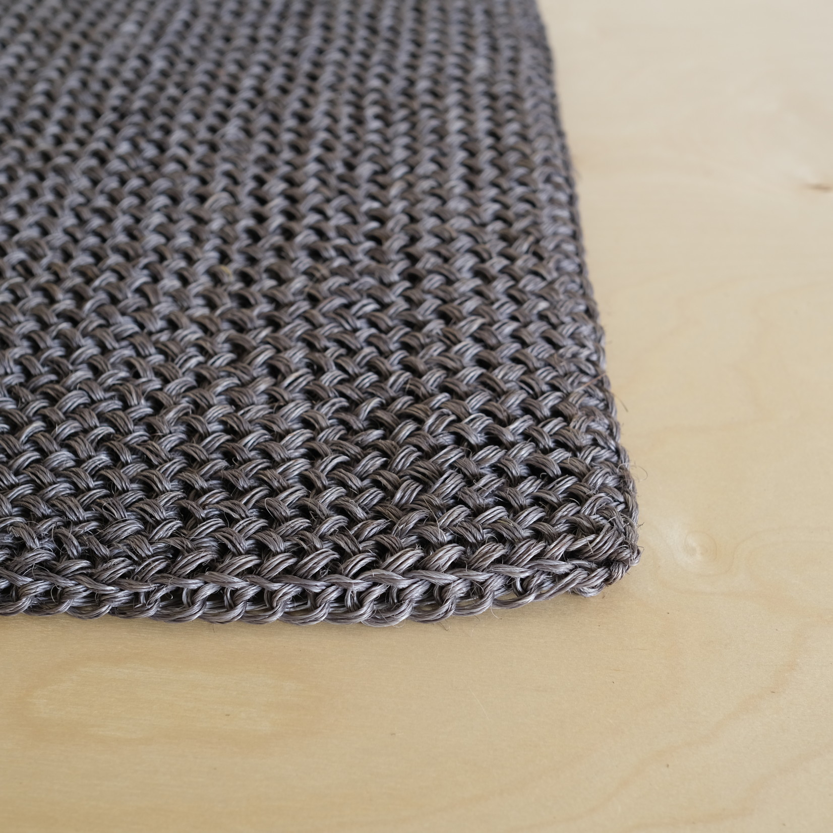 Hand Crocheted Fique Mat- charcoal