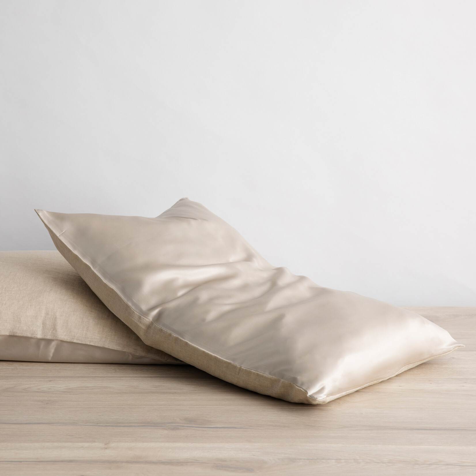 Silk and Linen Pillowcase - natural