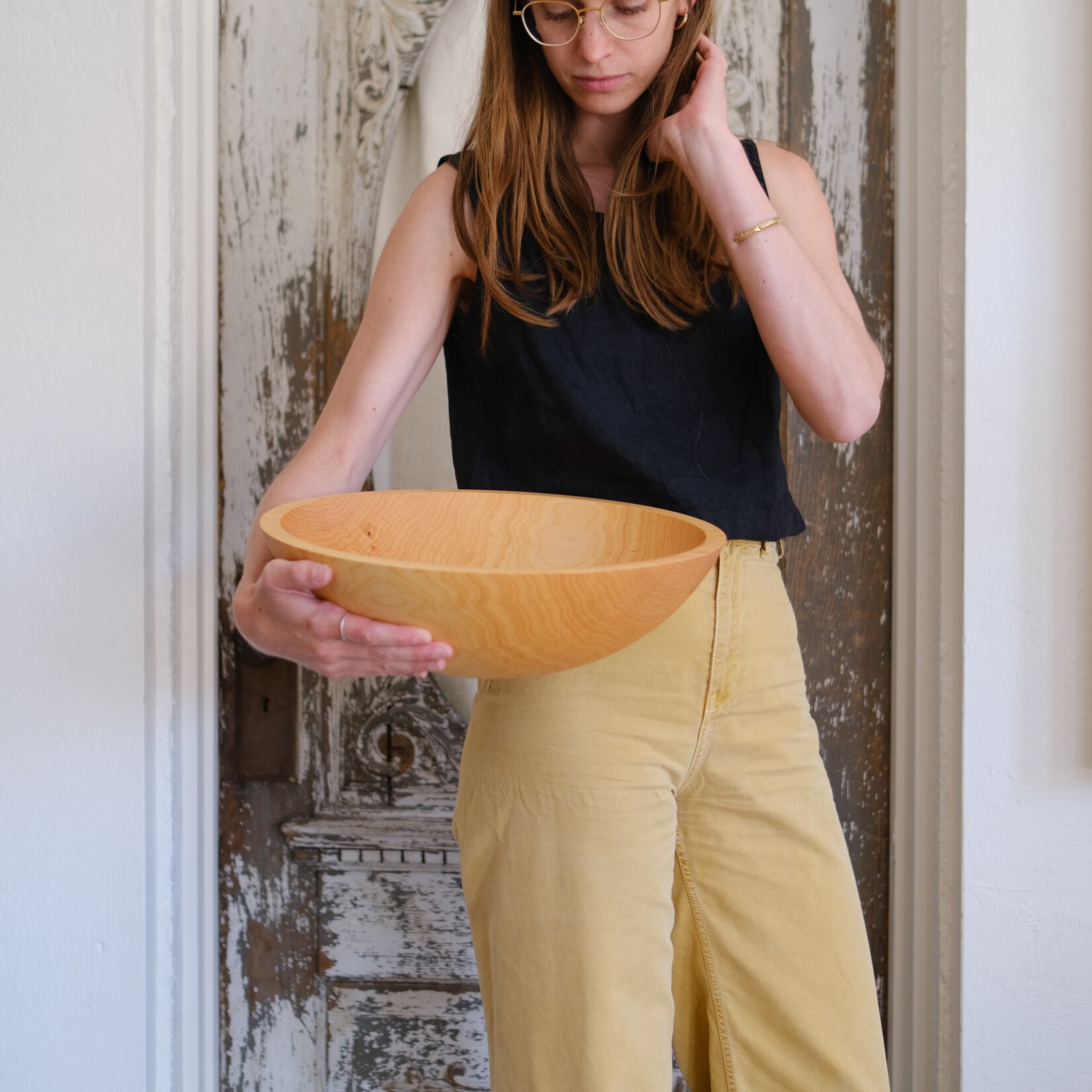 15" Maple Wooden Bowl