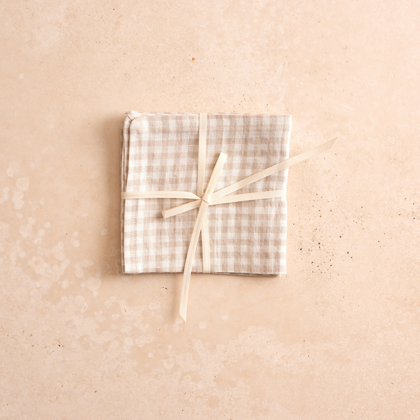 Set of Linen Lunch Napkins- winter white