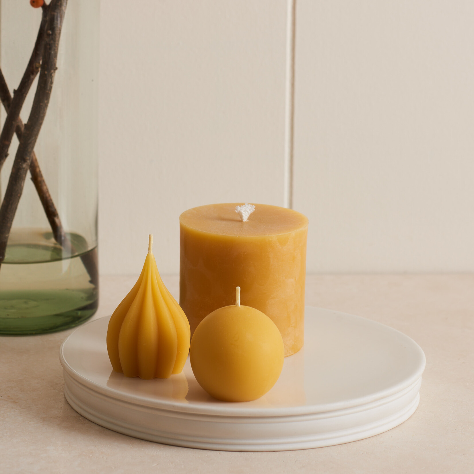 Beeswax Sphere Candle - small