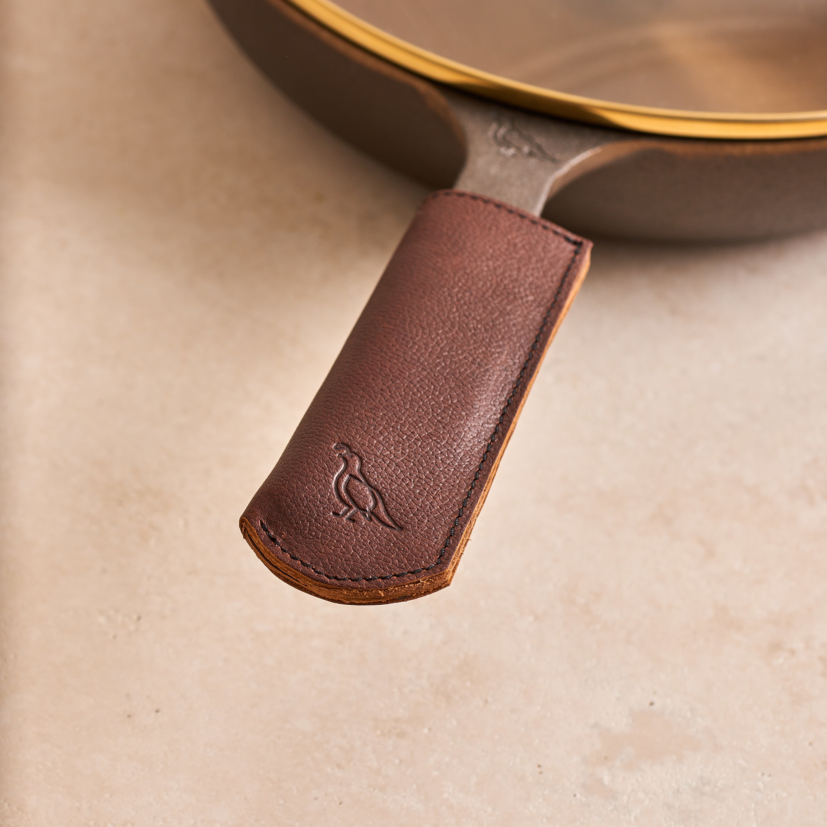 Cast Iron Leather Sleeve Three Bales Home Supply LLC