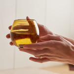 Handblown Roli Poli Glass - amber