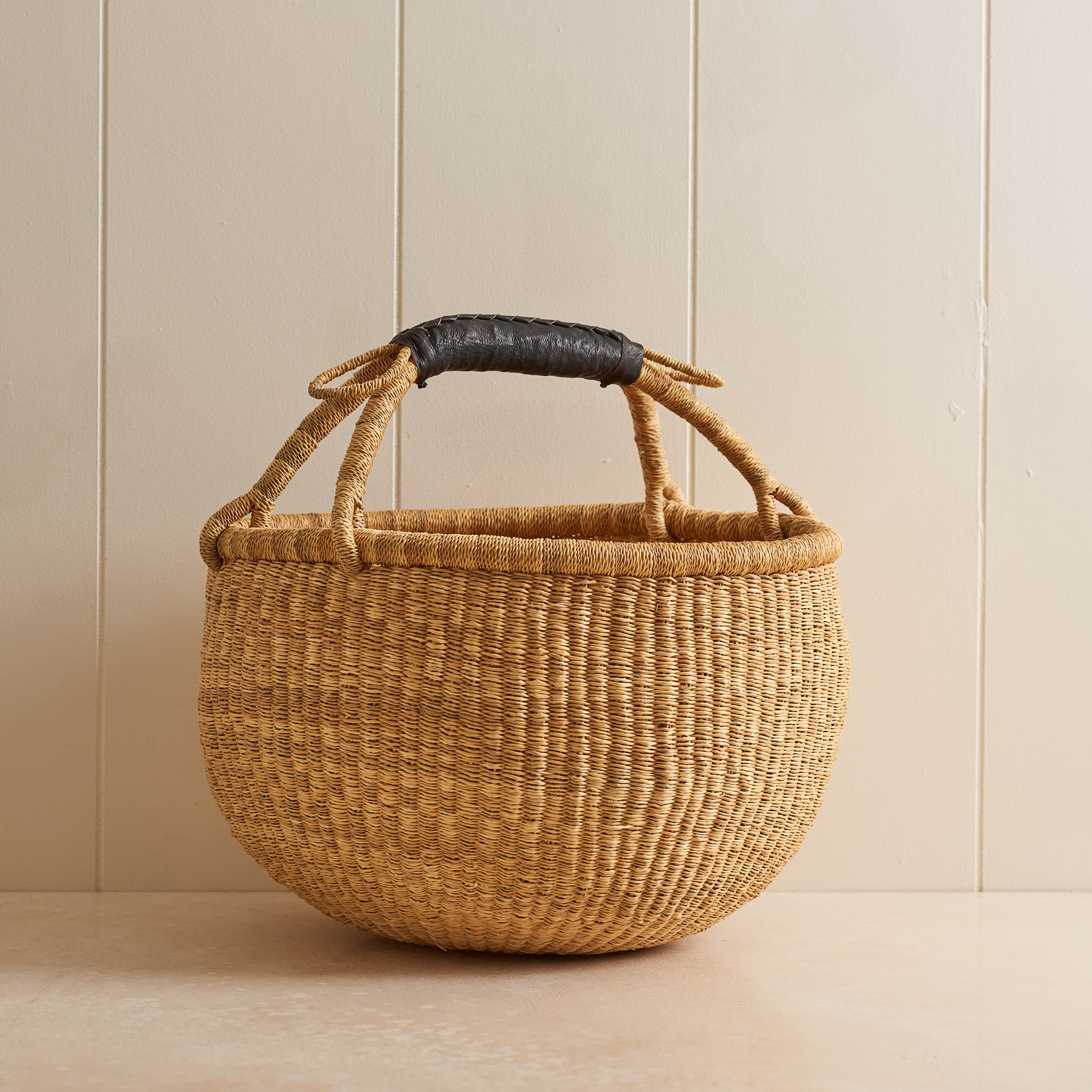 Woven Grass Gathering Basket