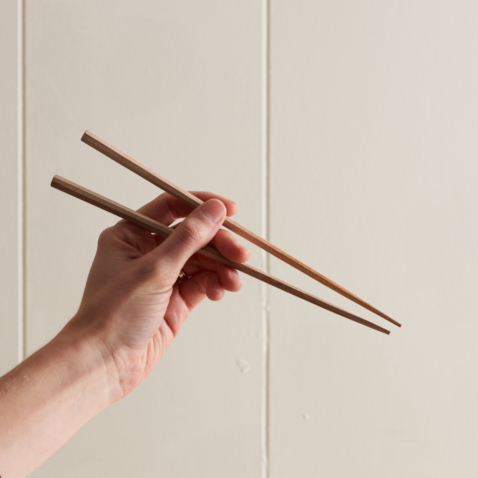 Wood Chopsticks finished with beeswax- persimmon