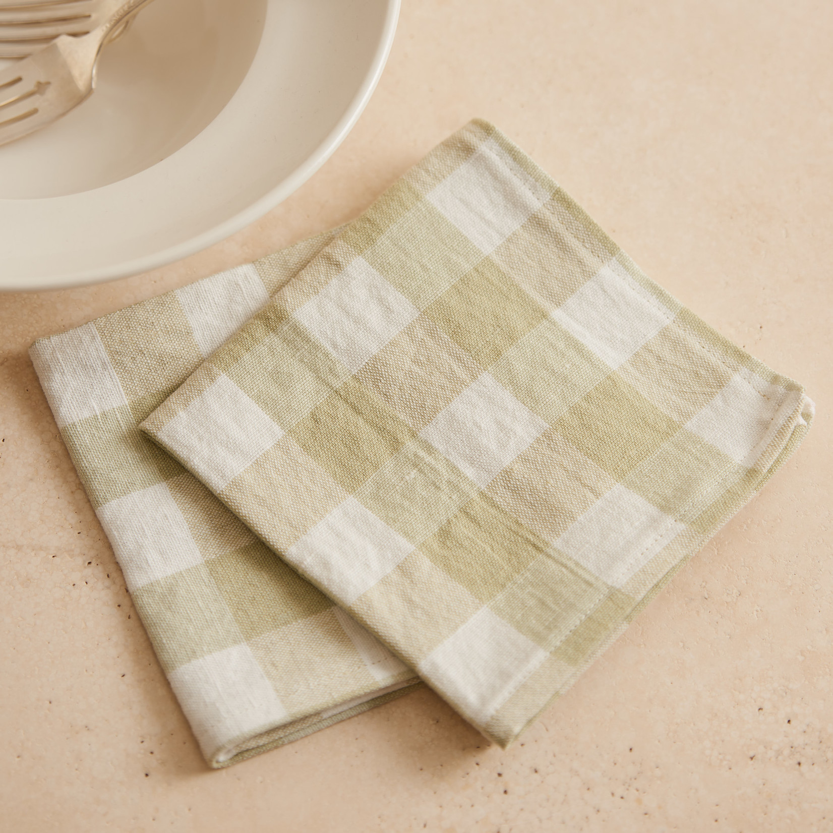 Set of Linen Lunch Napkin- fall sage