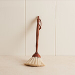 Pearwood Handled Dust Brush - white goat hair