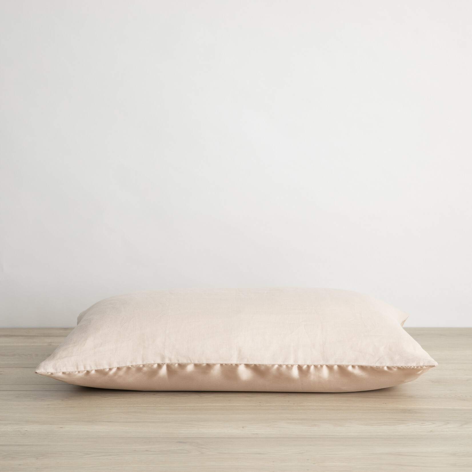 Silk and Linen Pillow Cover - blush