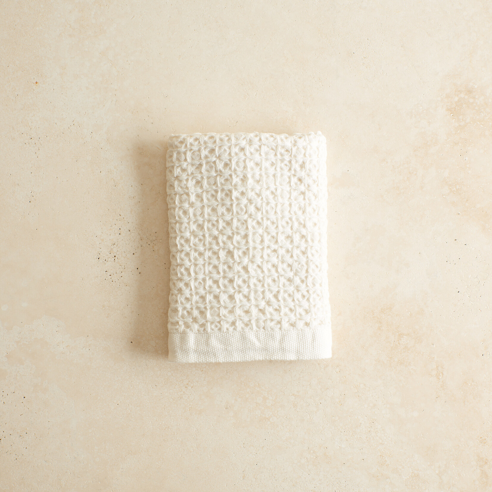 Ivory Waffle-Weave Hand Towel