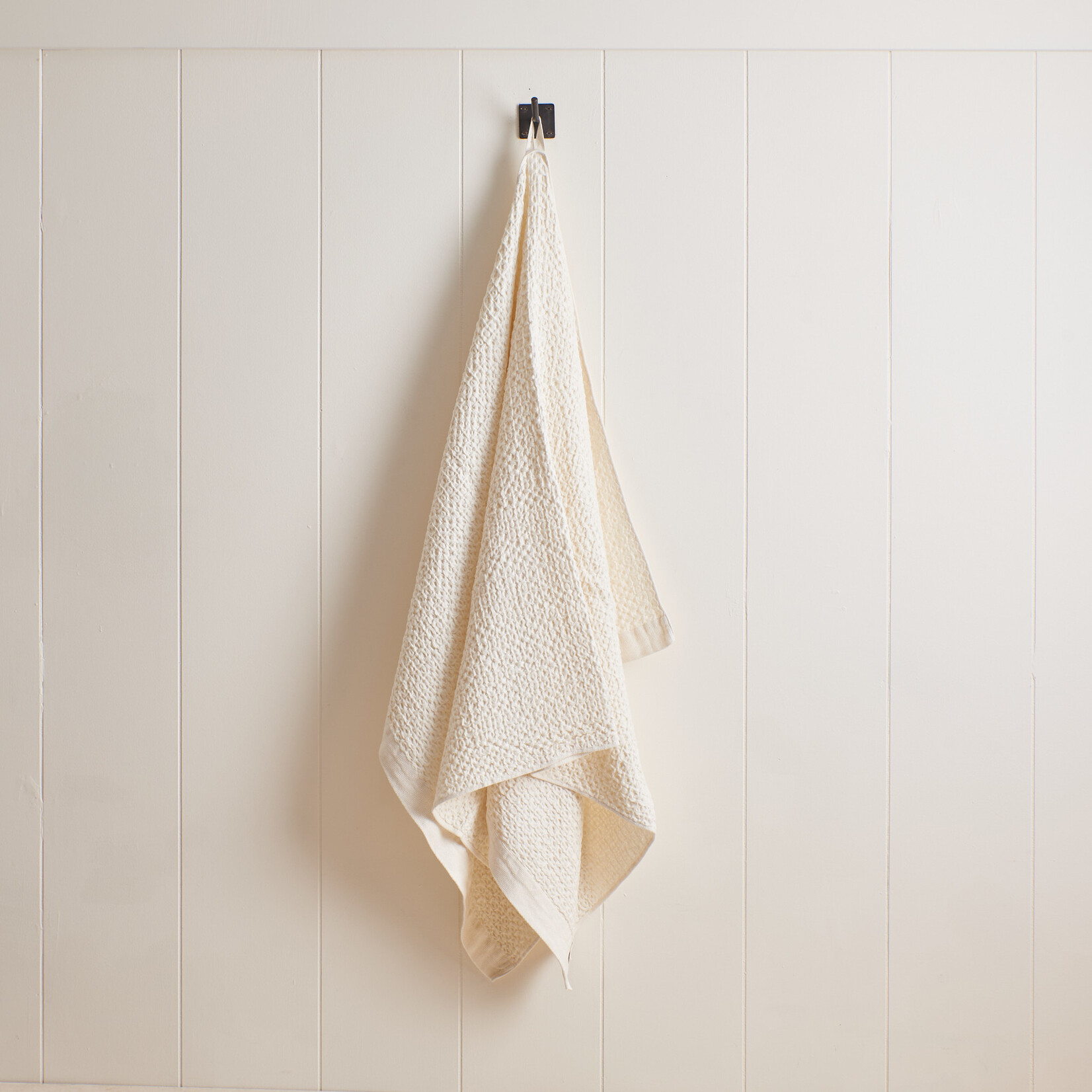 Ivory Waffle-Weave Bath Towel